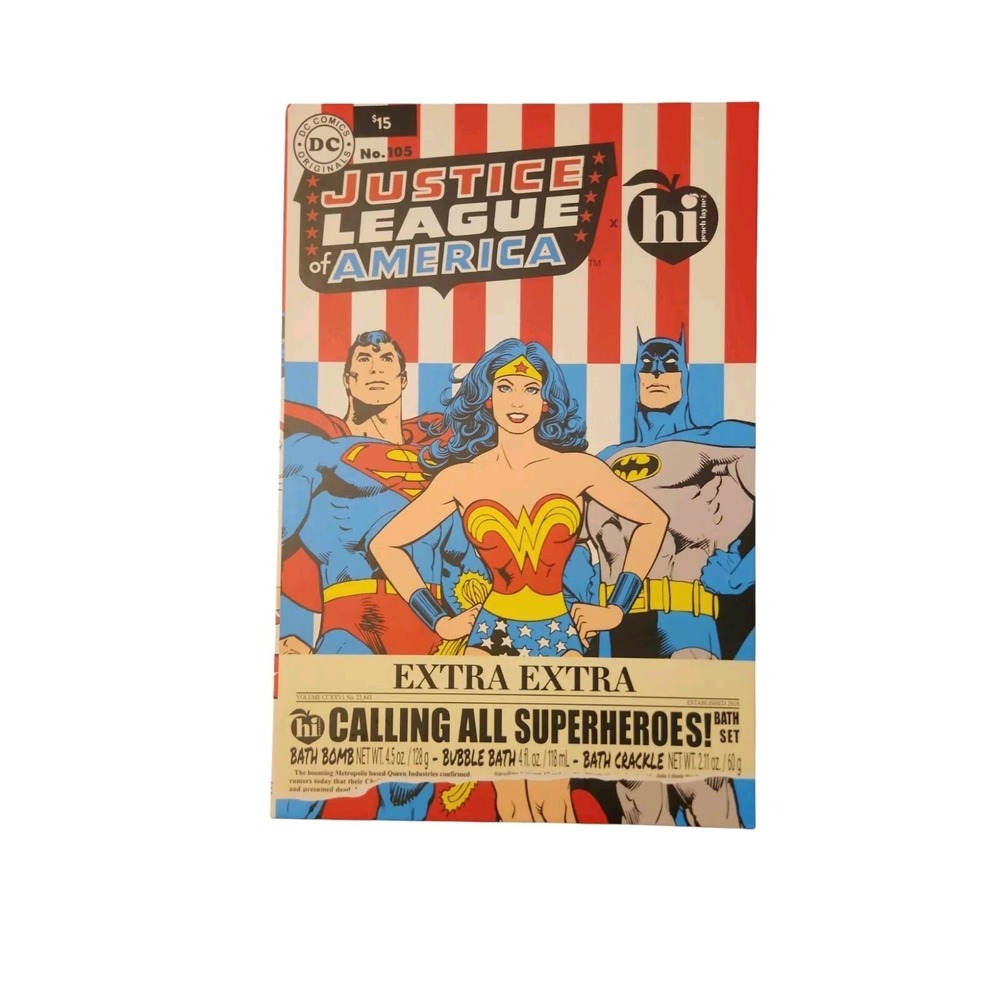 Justice League of America Bath Bomb Box Bubble‎ Bath Bath Crackle Bath Set NEW